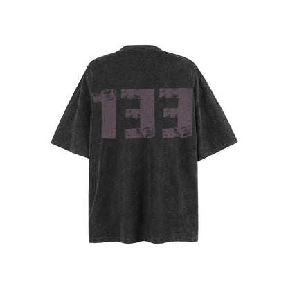 American vintage street T-shirt pure cotton retro men's and women's summer loose