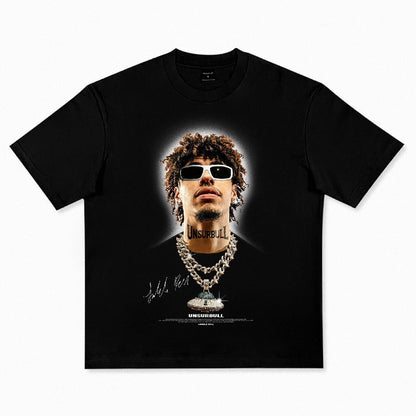 American vintage cotton loose short sleeve cotton football