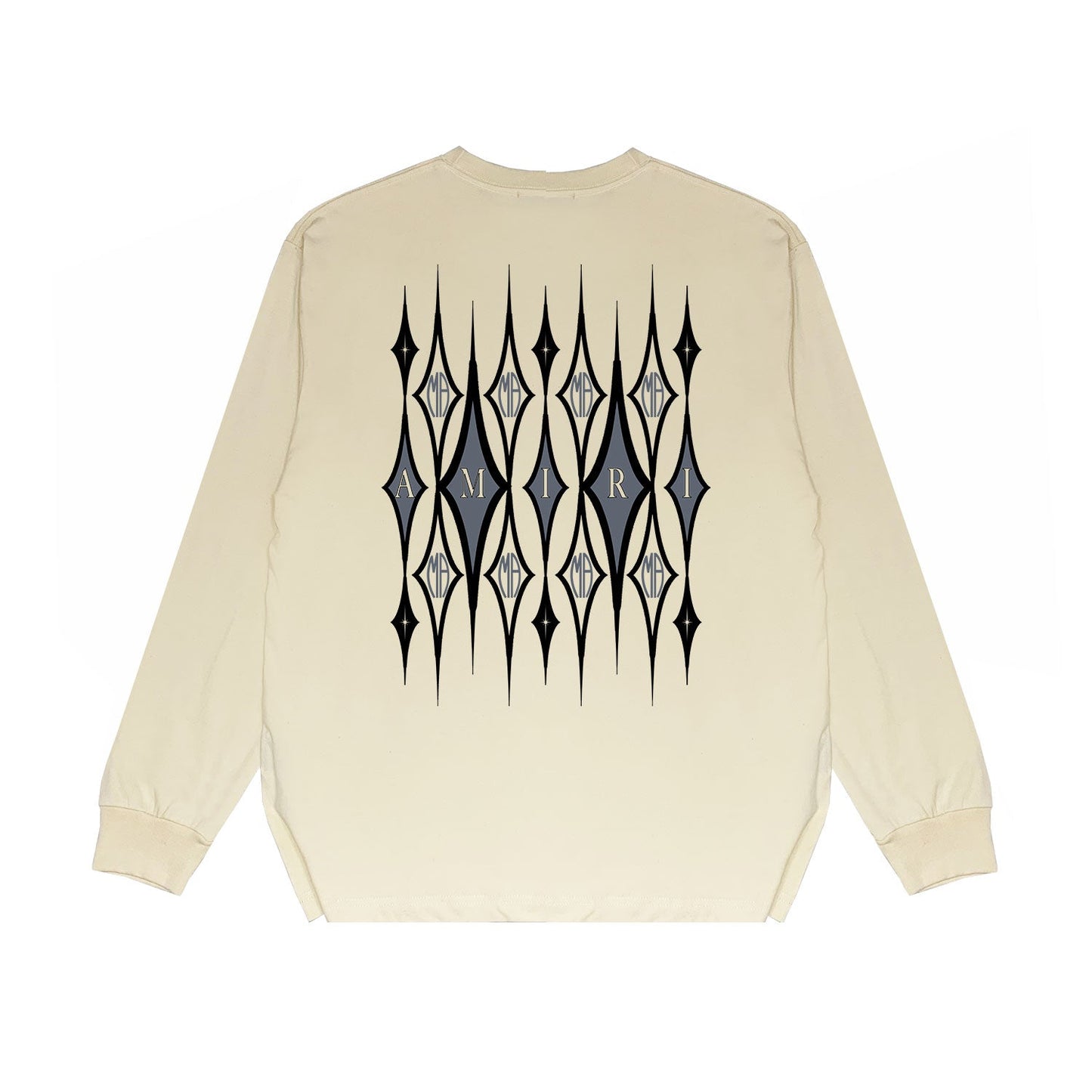 Amiri Long Sleeved Shirt Printed Trendy Pure Cotton