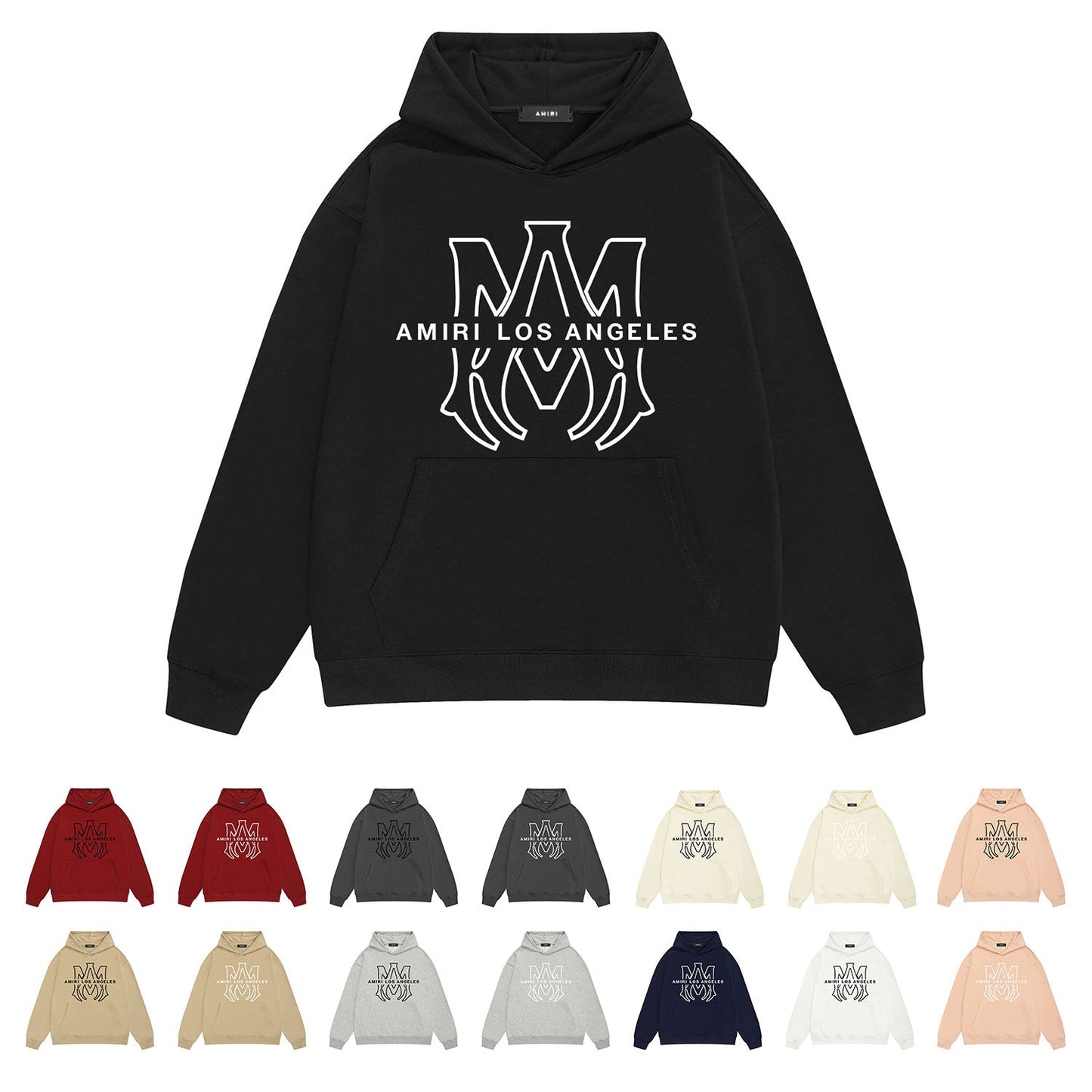 Amiri Hoodie Printed Trendy Pure Cotton