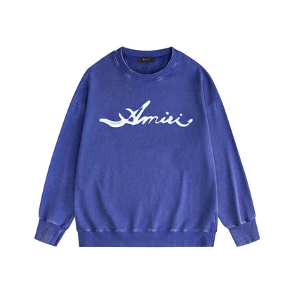 Amiri Distressed Sweatshirt Printed Trendy Pure Cotton