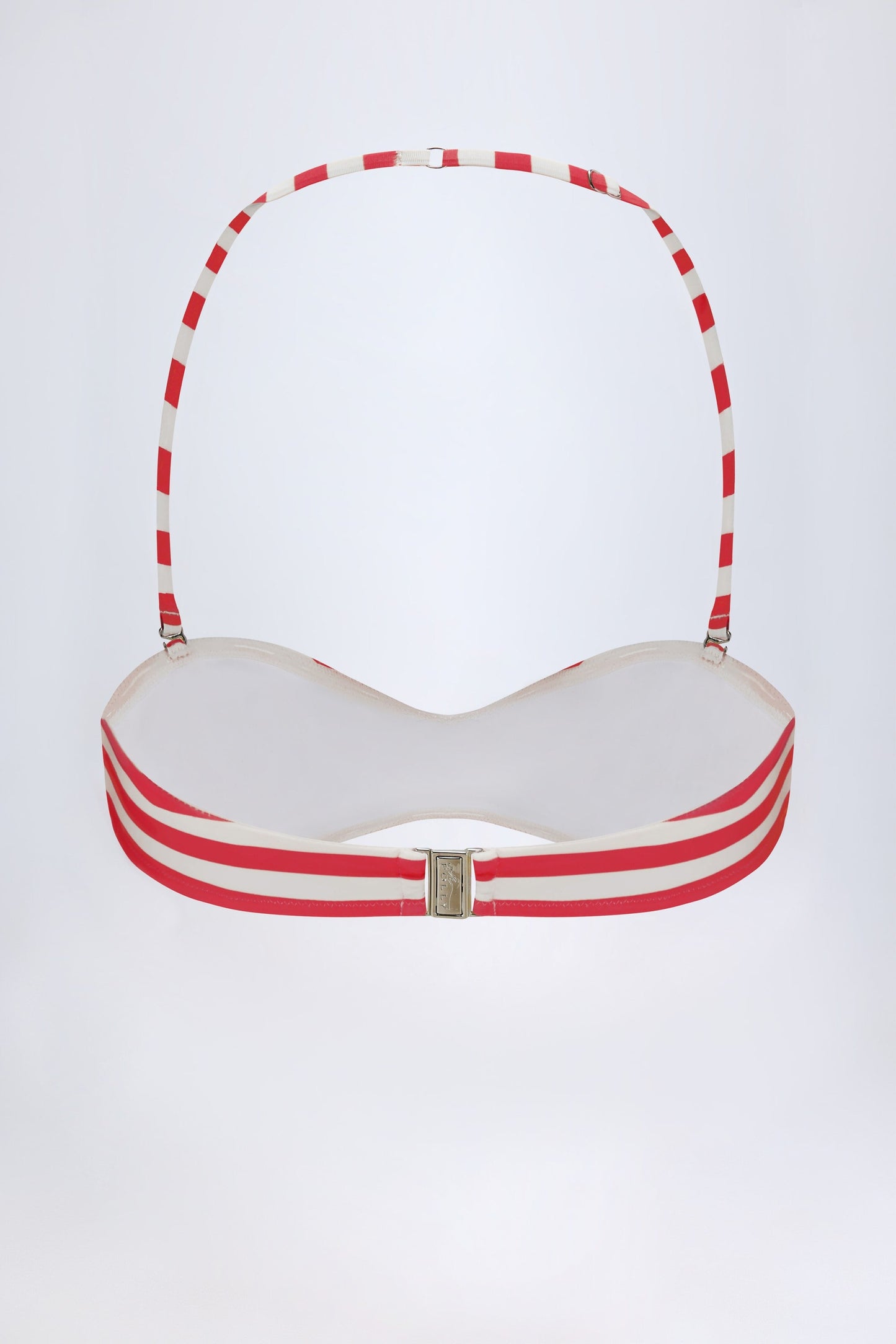 Multiway Bikini Top in Cherry Red Stripe