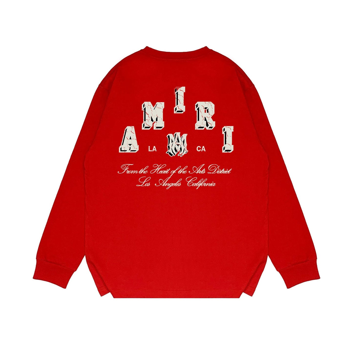 Amiri Long Sleeved Shirt Printed Trendy Pure Cotton