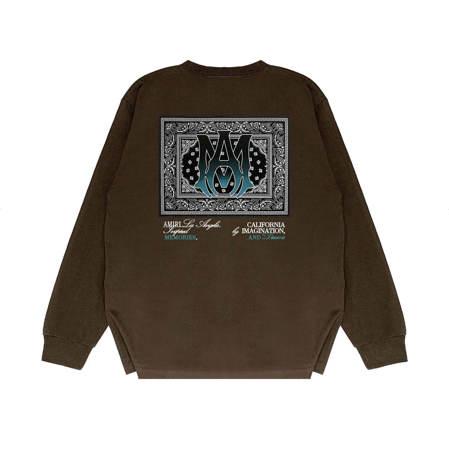 Amiri Long Sleeved Shirt Printed Trendy Pure Cotton