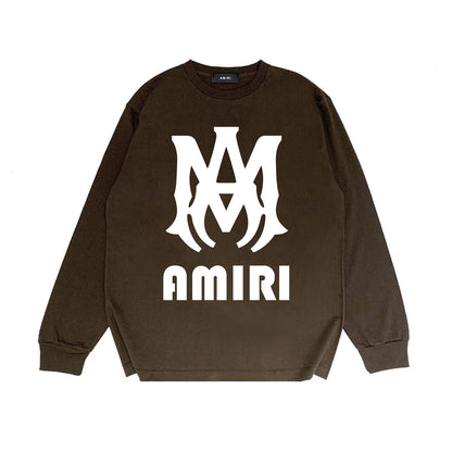 Amiri Long Sleeved Shirt Printed Trendy Pure Cotton