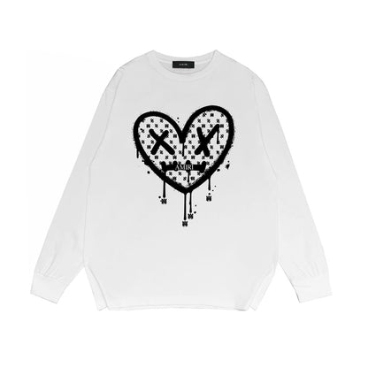 Amiri Long Sleeved Shirt Printed Trendy Pure Cotton