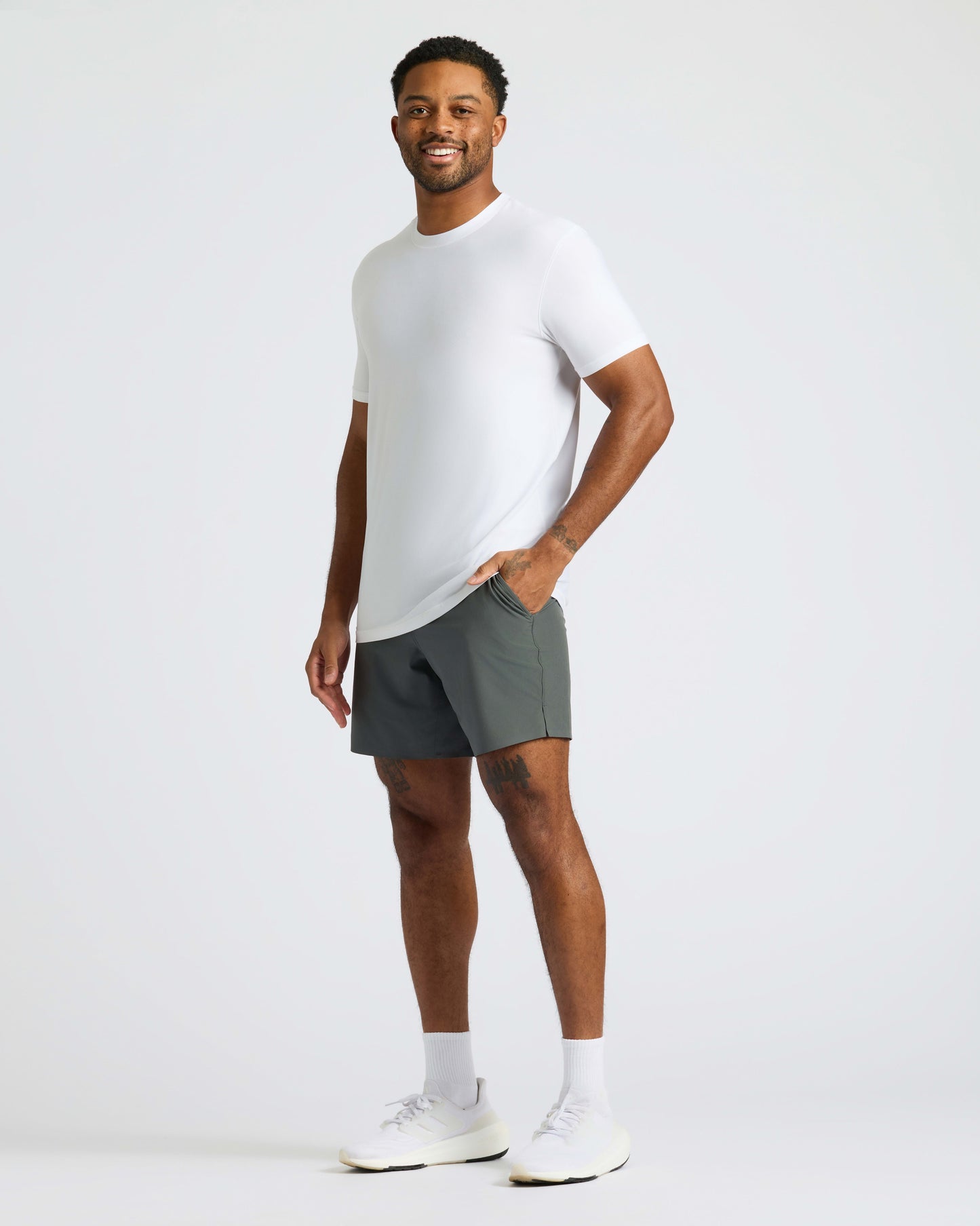 All White Active Crew 10-Pack