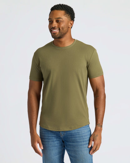 Classic Curved Hem Crew Neck 10-Pack