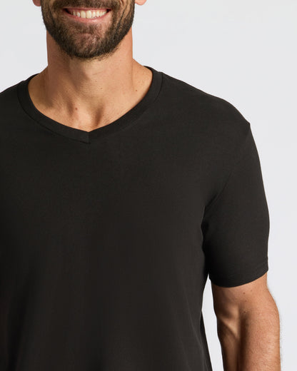 Black V Neck Tee