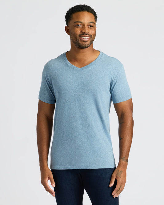 Heather Indigo Classic V-Neck