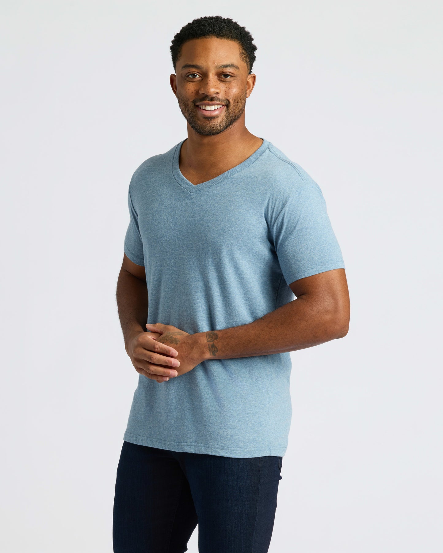 Heather Indigo Classic V-Neck