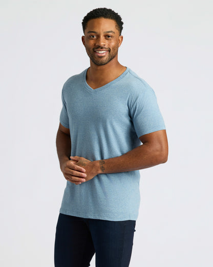 Heather Indigo Classic V-Neck