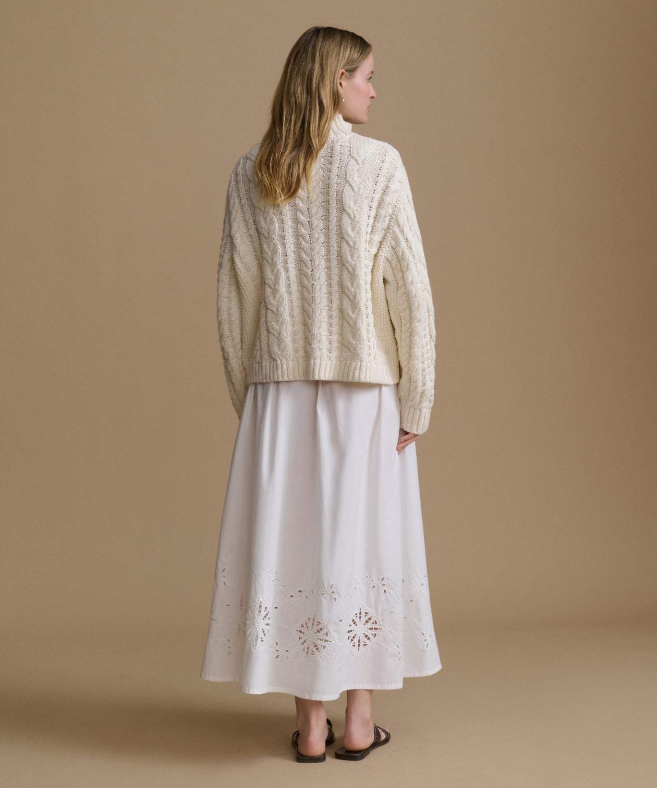 Cotton Cable Half Zip