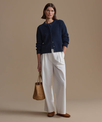 Cotton Hayes Crewneck Cardigan