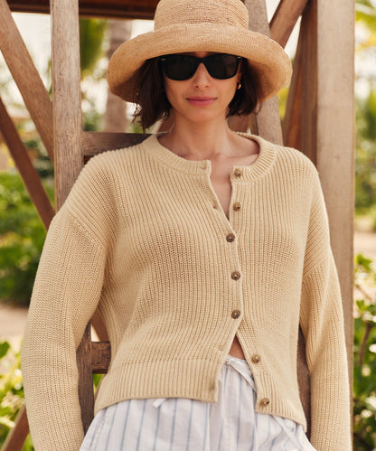 Cotton Hayes Crewneck Cardigan