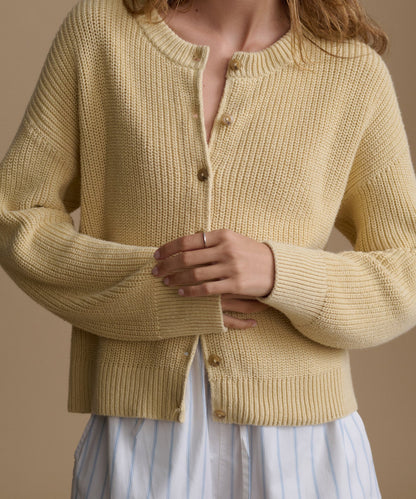 Cotton Hayes Crewneck Cardigan