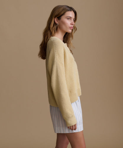 Cotton Hayes Crewneck Cardigan