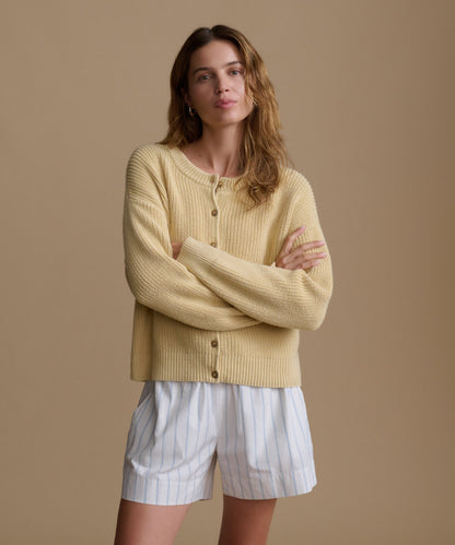Cotton Hayes Crewneck Cardigan