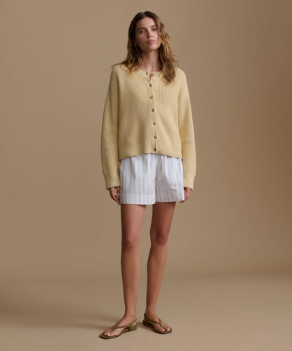 Cotton Hayes Crewneck Cardigan