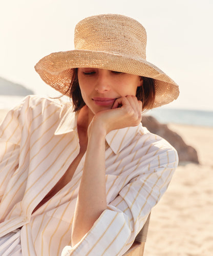 Crochet Raffia Sun Hat