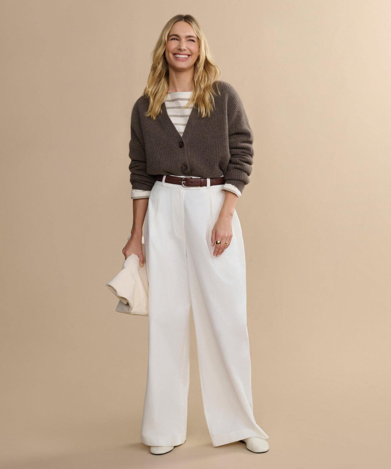 Cropped Cashmere Cocoon Cardigan