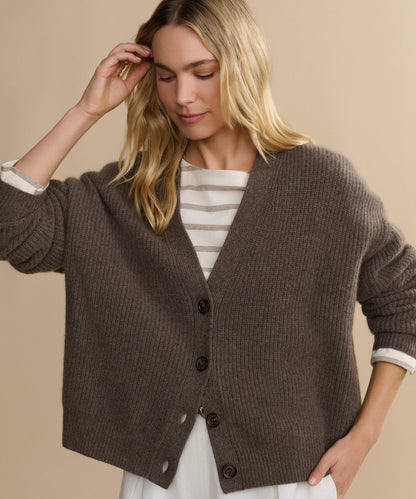 Cropped Cashmere Cocoon Cardigan