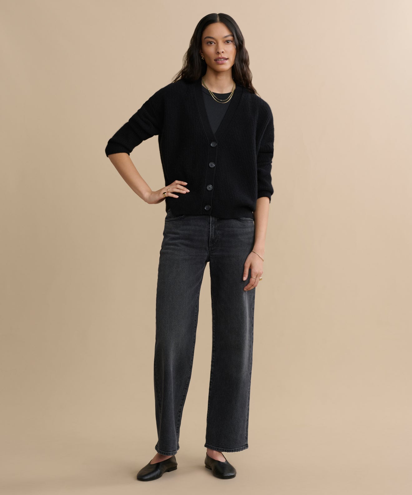 Cropped Cashmere Cocoon Cardigan