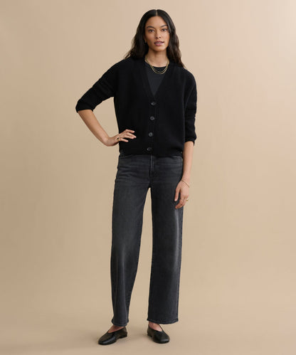 Cropped Cashmere Cocoon Cardigan