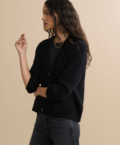 Cropped Cashmere Cocoon Cardigan