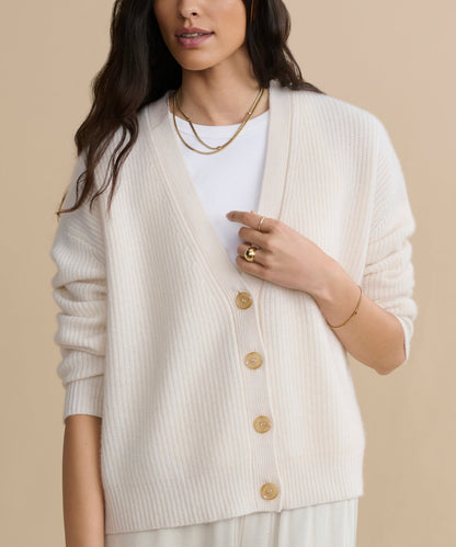 Cropped Cashmere Cocoon Cardigan
