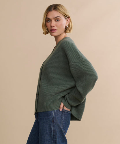 Cropped Cashmere Cocoon Cardigan