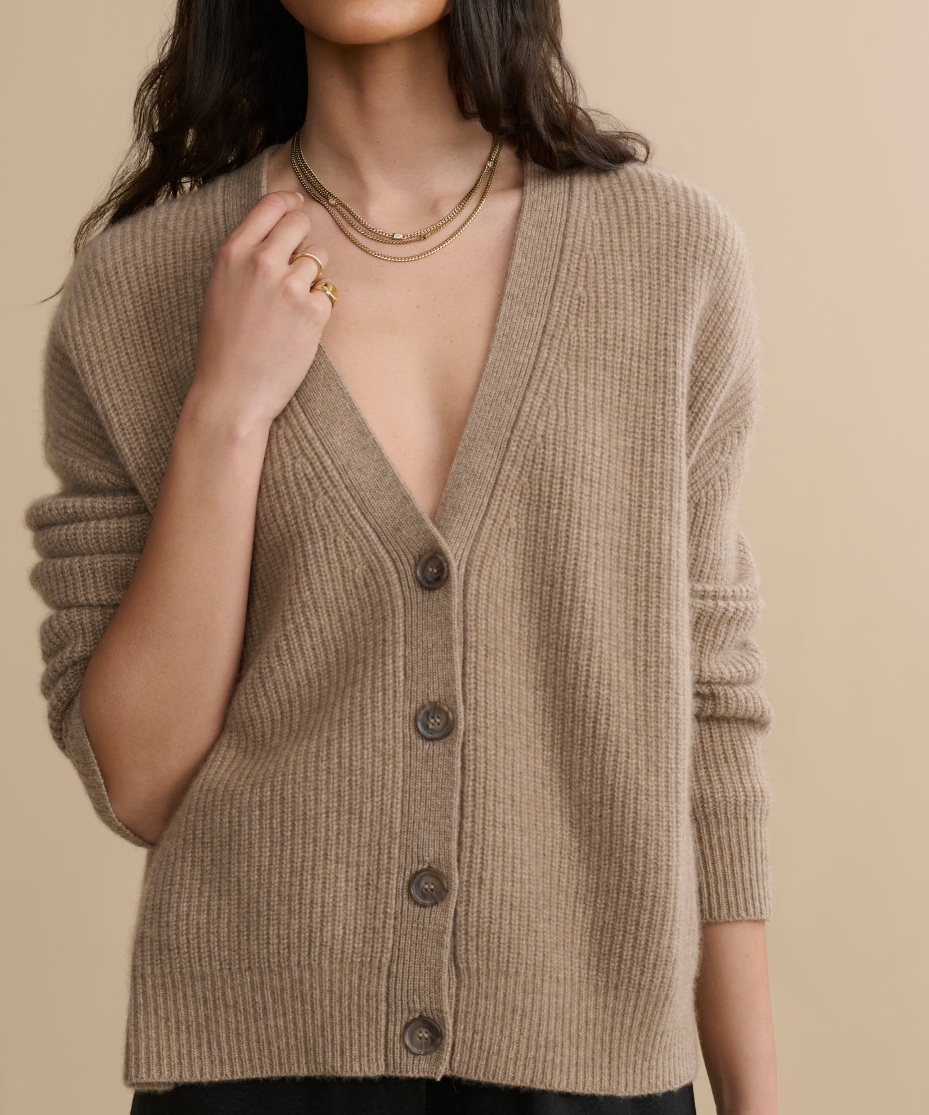 Cropped Cashmere Cocoon Cardigan