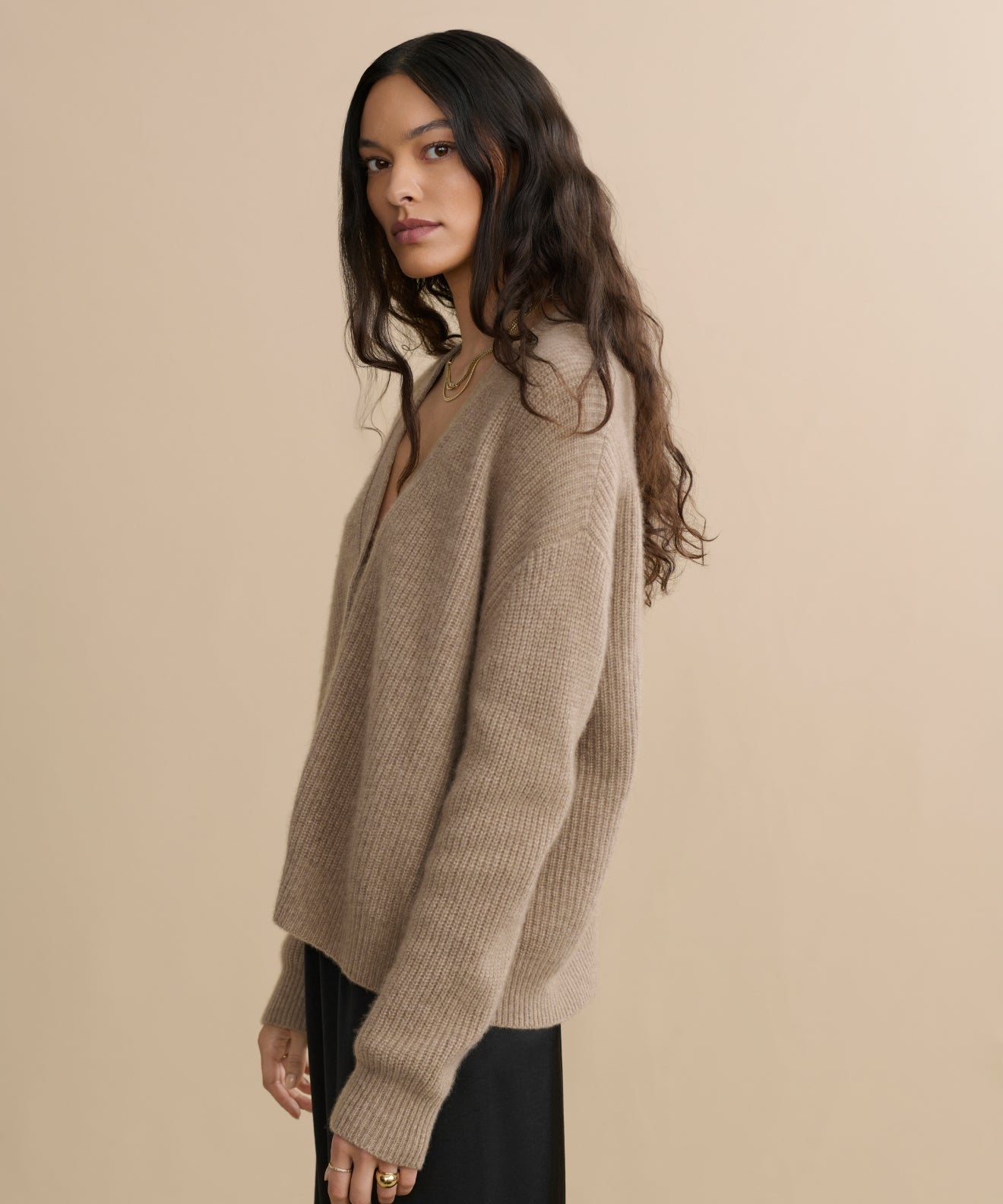 Cropped Cashmere Cocoon Cardigan