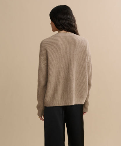 Cropped Cashmere Cocoon Cardigan