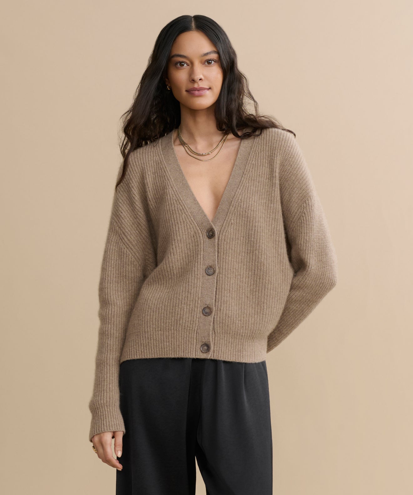 Cropped Cashmere Cocoon Cardigan