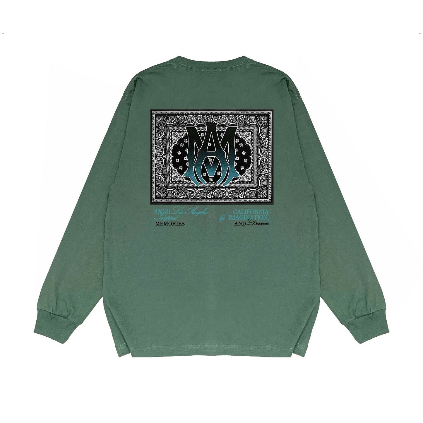 Amiri Long Sleeved Shirt Printed Trendy Pure Cotton