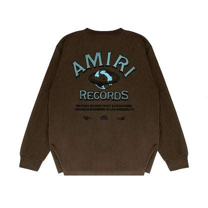 Amiri Long Sleeved Shirt Printed Trendy Pure Cotton
