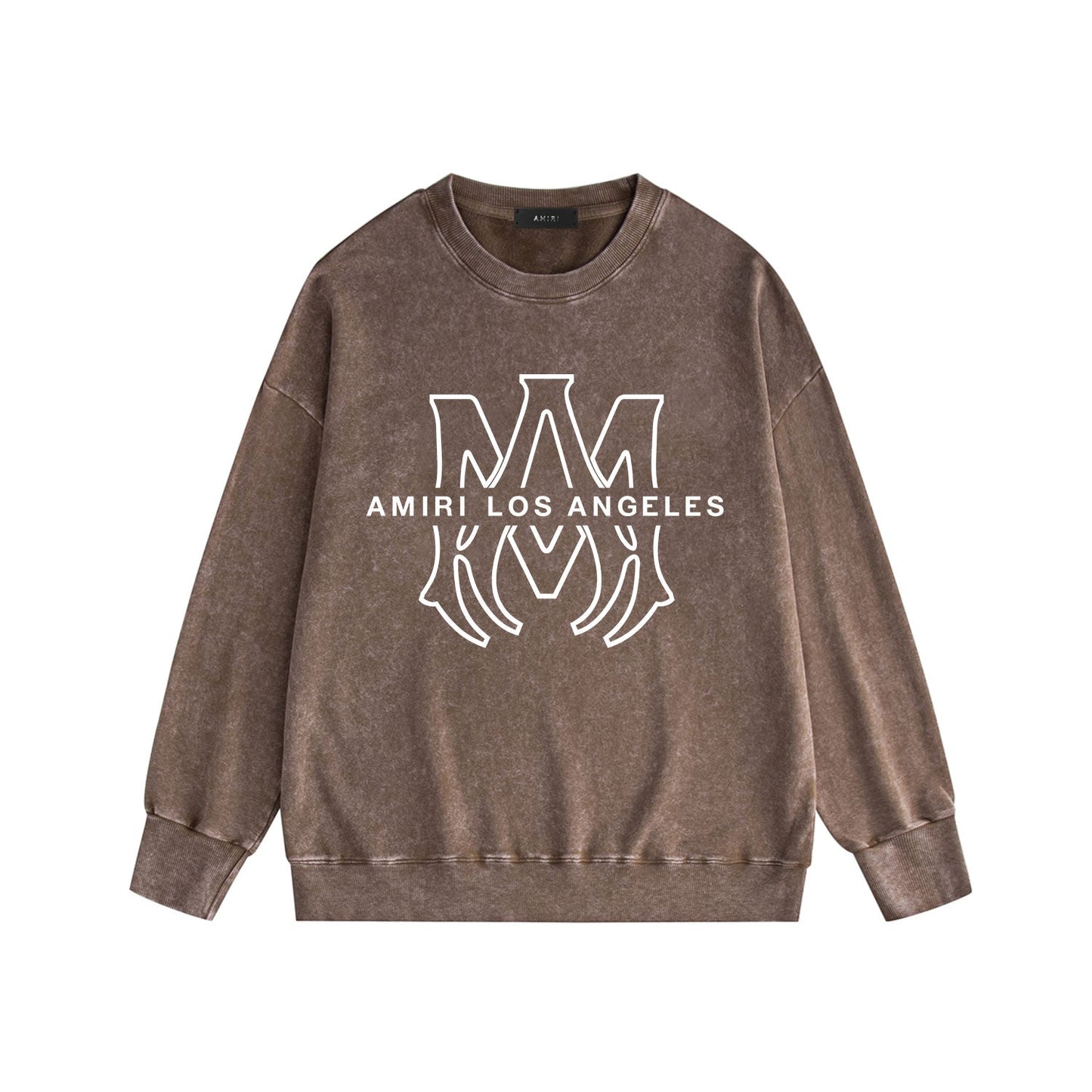 Amiri Distressed Sweatshirt Printed Trendy Pure Cotton