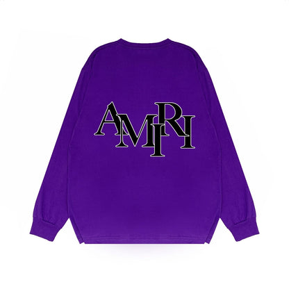 Amiri Long Sleeved Shirt Printed Trendy Pure Cotton