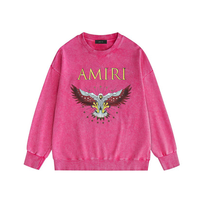 Amiri Distressed Sweatshirt Printed Trendy Pure Cotton