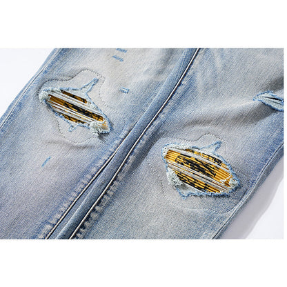 Amiri Jeans Ripped Patch Slim-Fit Stretch Slim-Fit Jeans