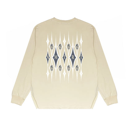 Amiri Long Sleeved Shirt Printed Trendy Pure Cotton