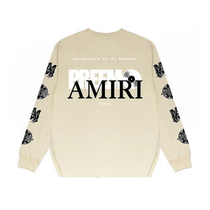 Amiri Long Sleeved Shirt Printed Trendy Pure Cotton