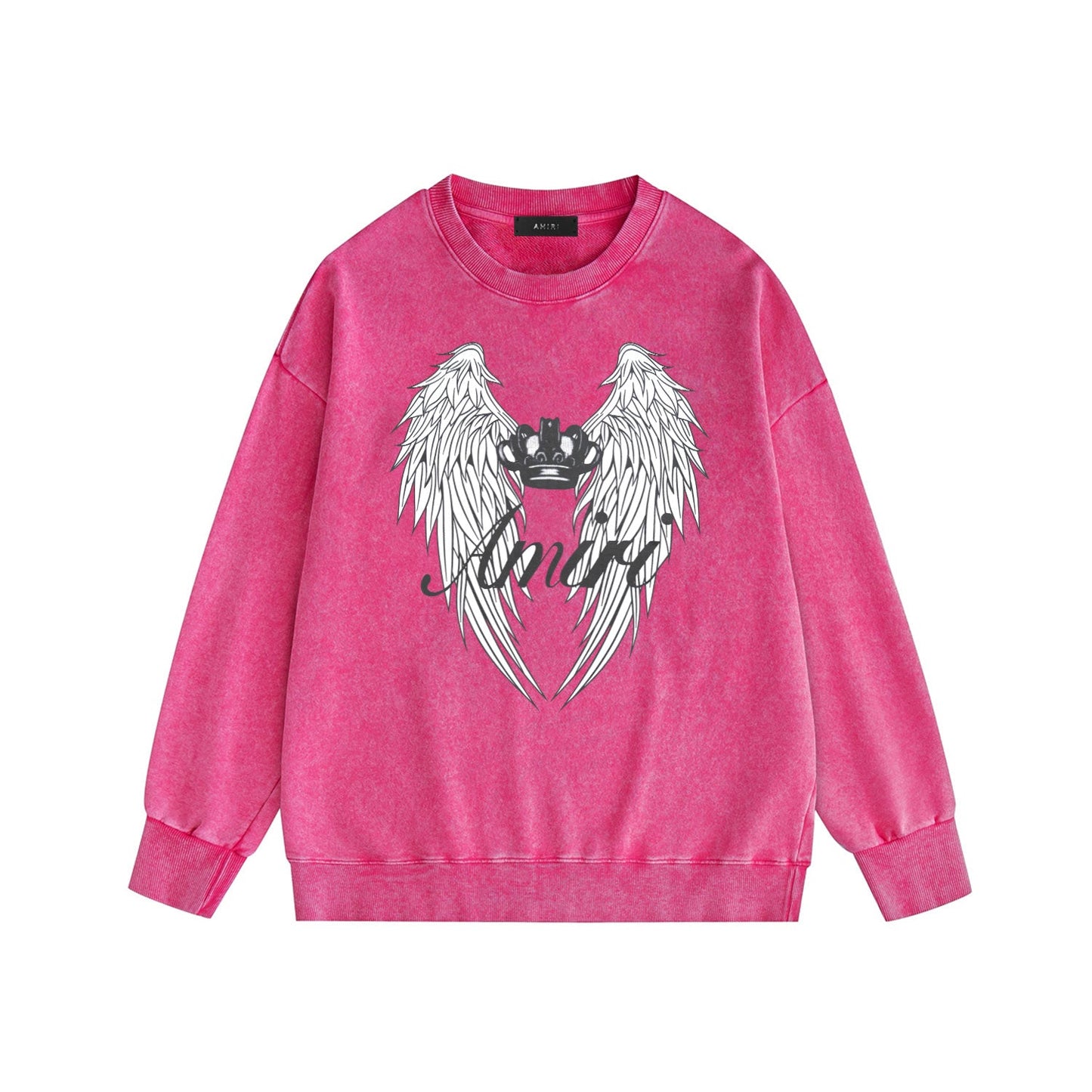 Amiri Distressed Sweatshirt Printed Trendy Pure Cotton