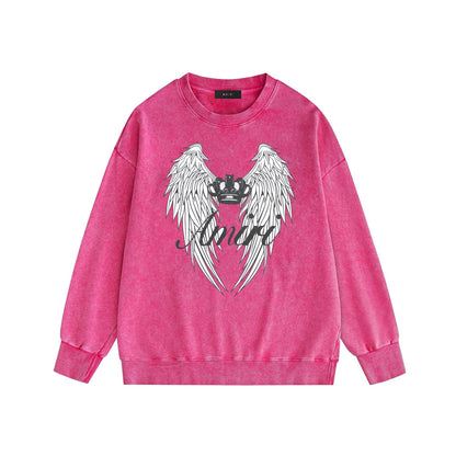 Amiri Distressed Sweatshirt Printed Trendy Pure Cotton