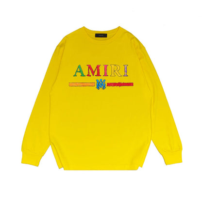 Amiri Long Sleeved Shirt Printed Trendy Pure Cotton