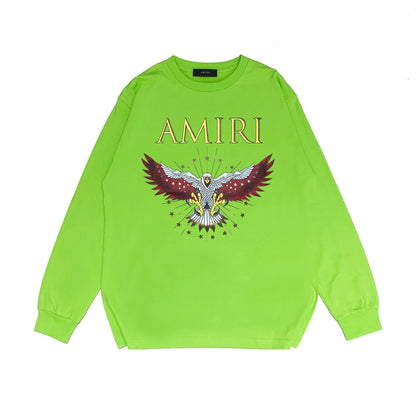 Amiri Long Sleeved Shirt Printed Trendy Pure Cotton