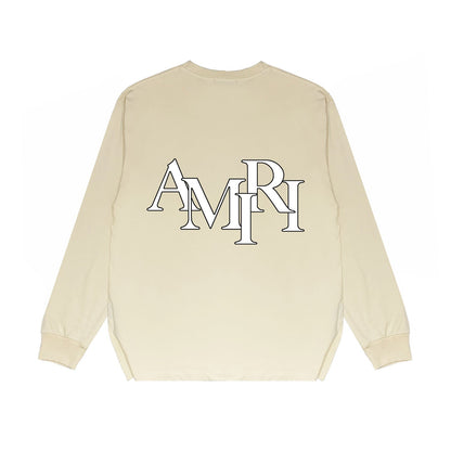 Amiri Long Sleeved Shirt Printed Trendy Pure Cotton