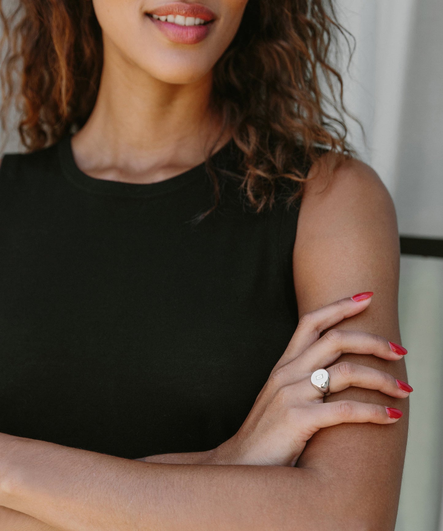 Gemma Baguette Signet Ring