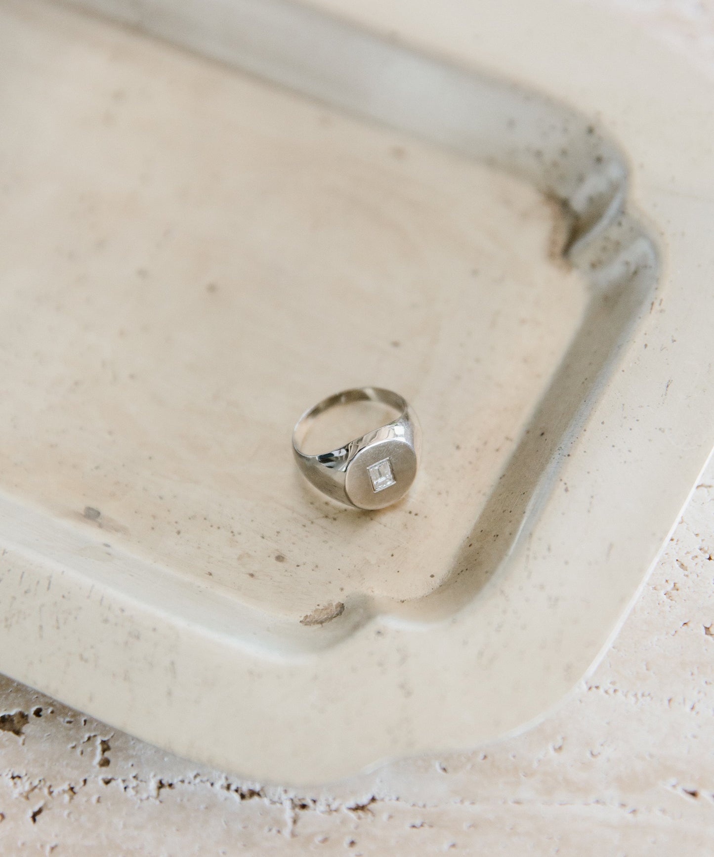 Gemma Baguette Signet Ring